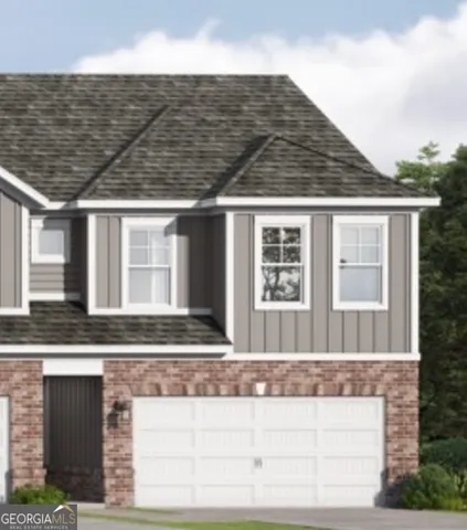 a front view of a house