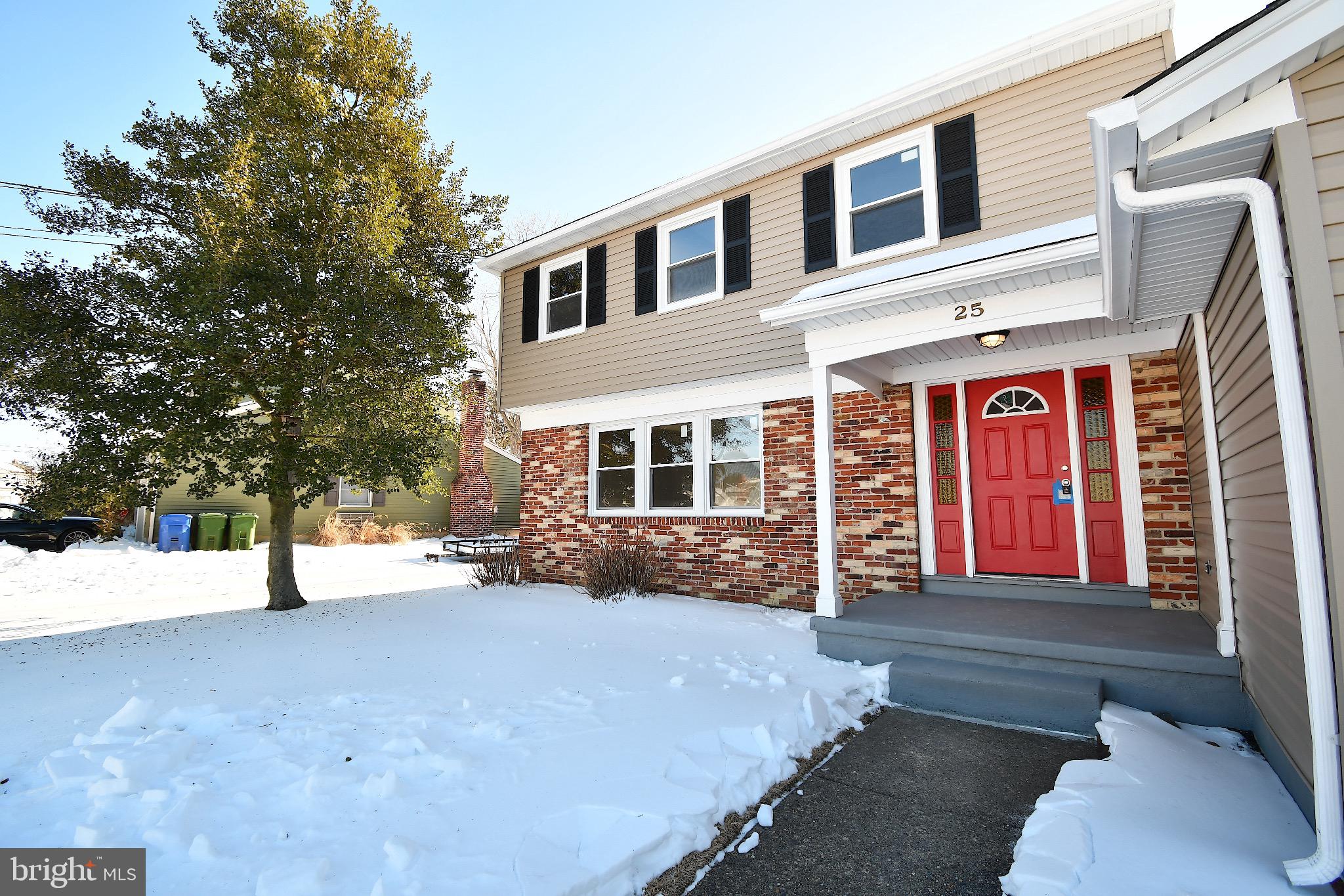 25 Champlain Road Marlton, NJ 08053 - Photo 5 of 40 Charming home entrance in a winter wonderland.