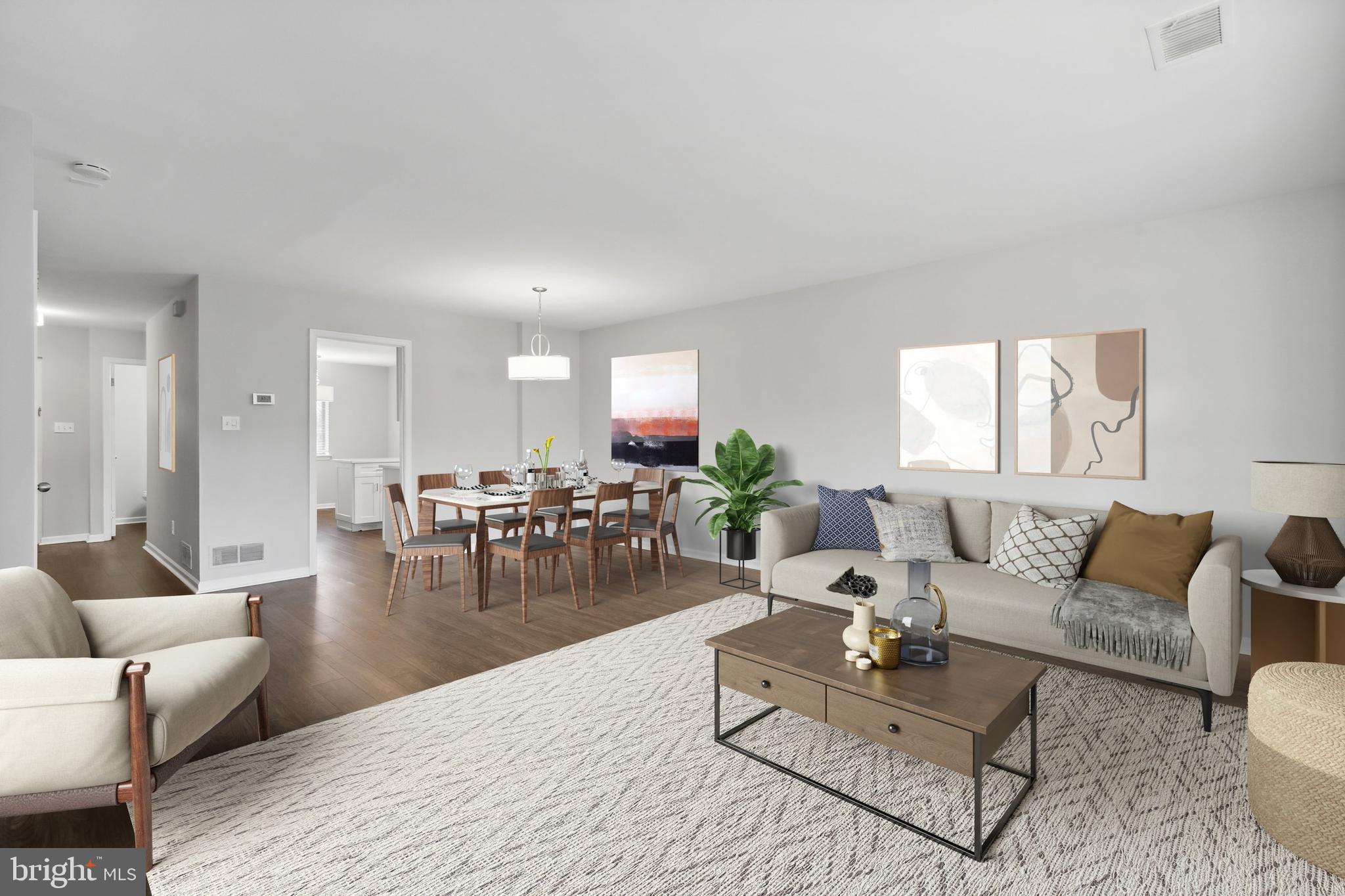 50 Woodside Road, Unit 4 Ardmore, PA 19003 - Photo 10 of 23 Living Room with Dining Area