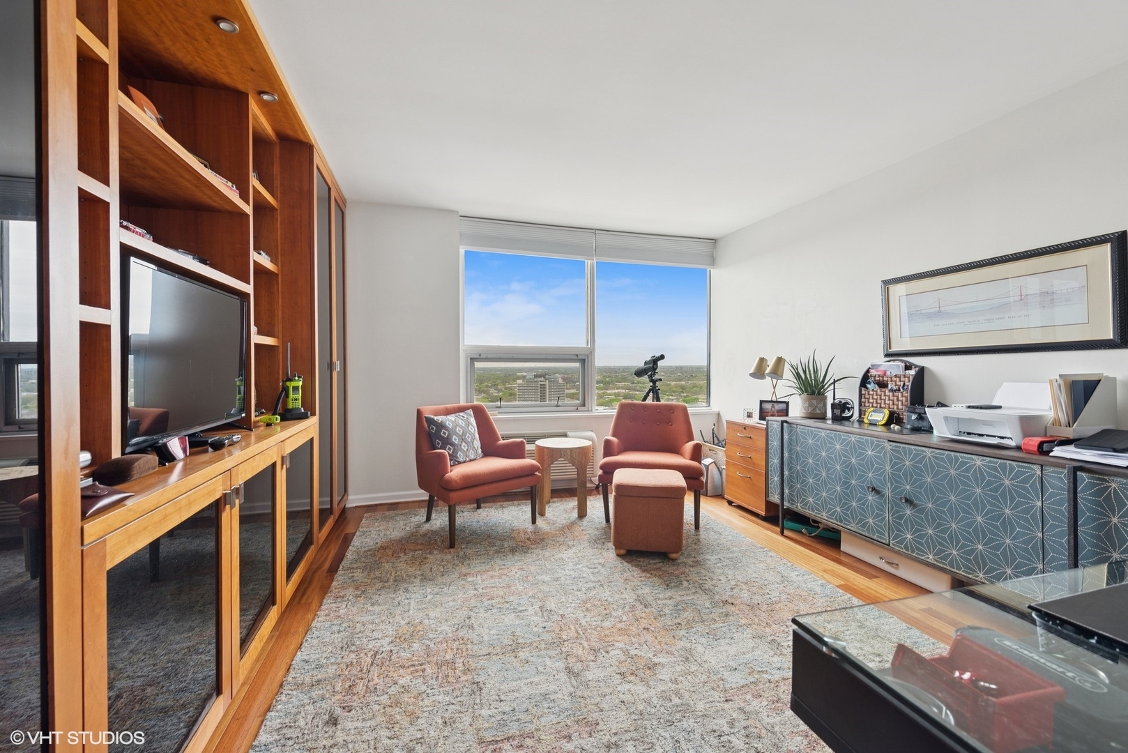 5733 North Sheridan Road, Unit 29D Chicago, IL 60660 - Photo 26 of 40 a living room with furniture and a flat screen tv