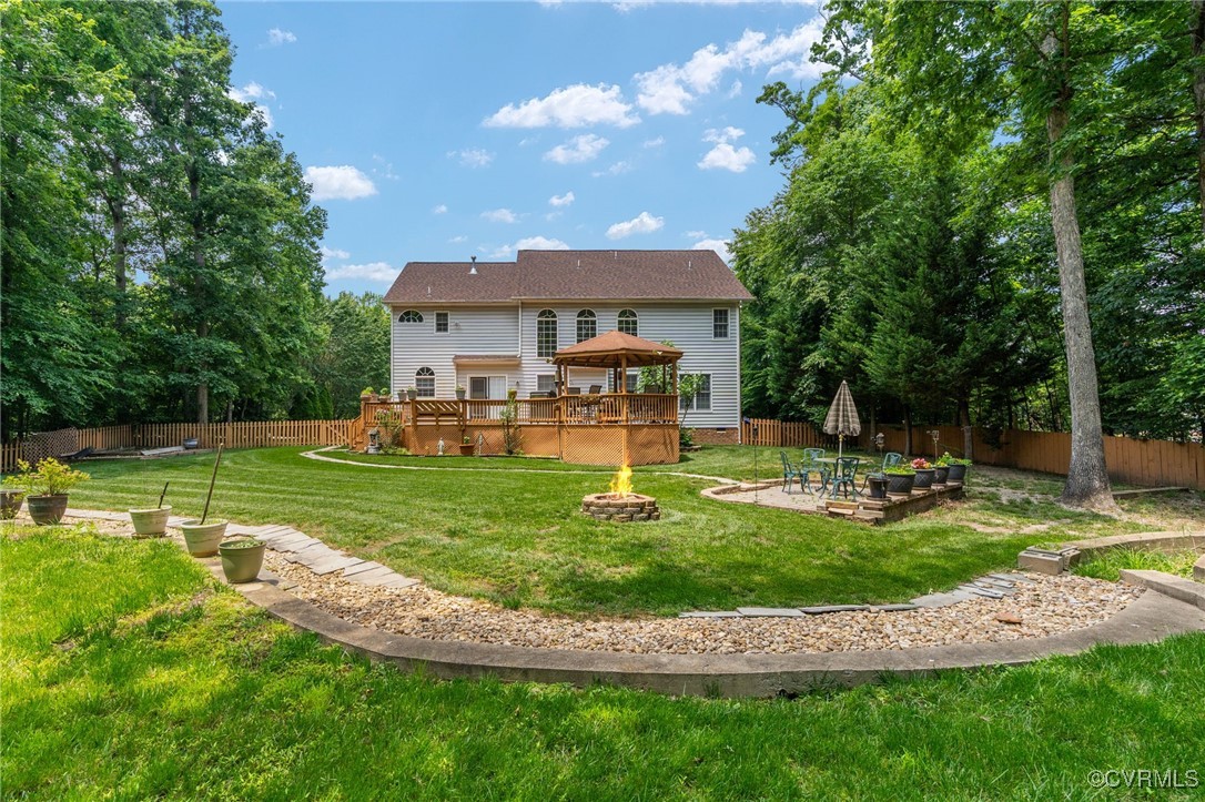3541 Kings Farm Drive Midlothian, VA 23113 - Photo 46 of 49 a view of a house with a backyard porch and sitting area