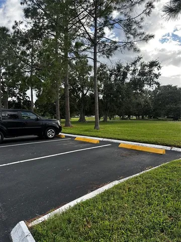 a view of a living room with shelves