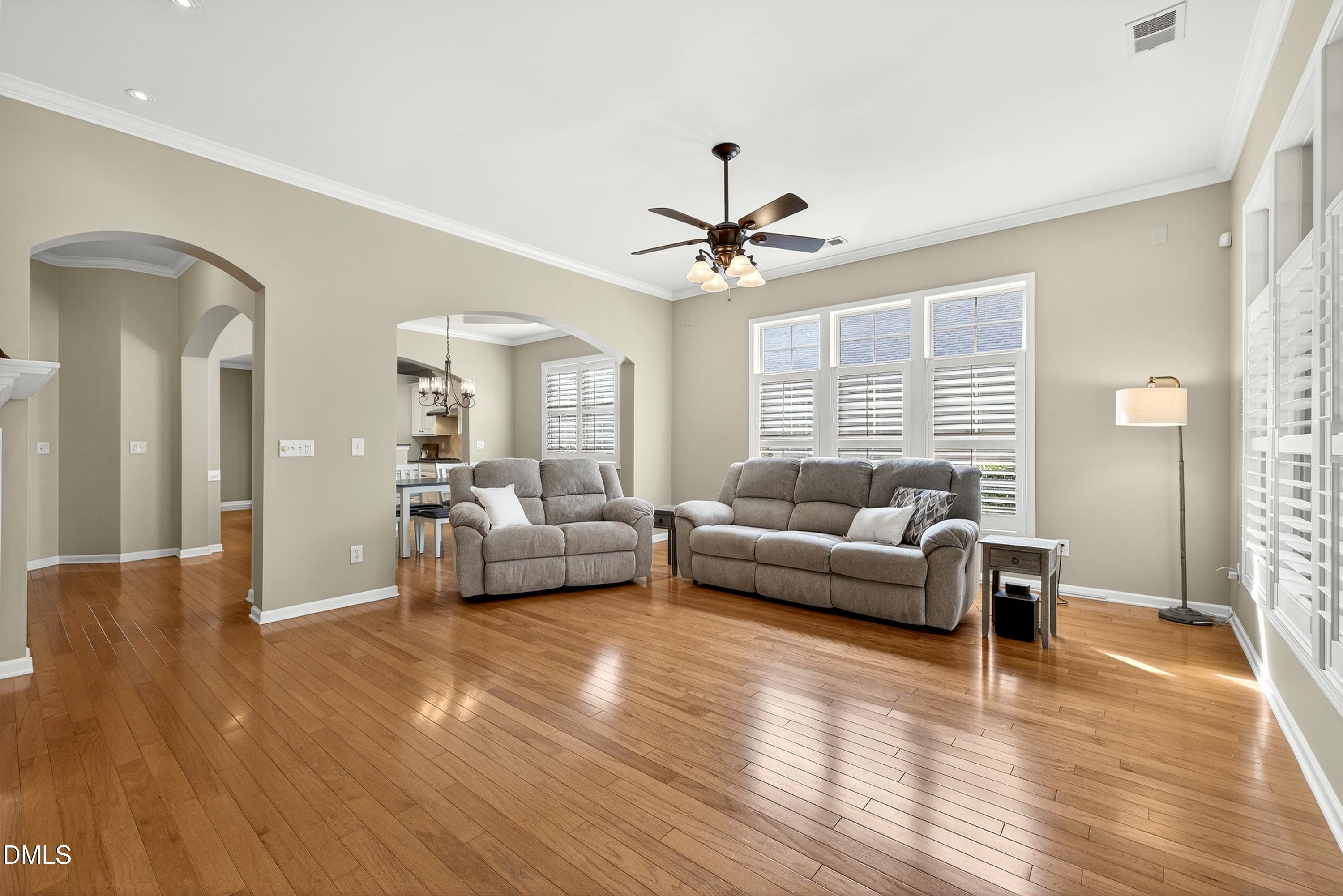 6117 Leesburg Lane Raleigh, NC 27617 - Photo 12 of 39 Plantation Shutters & Arched Doorways