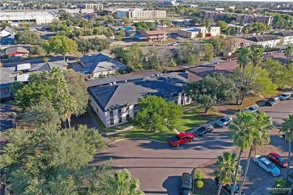 an aerial view of multiple house