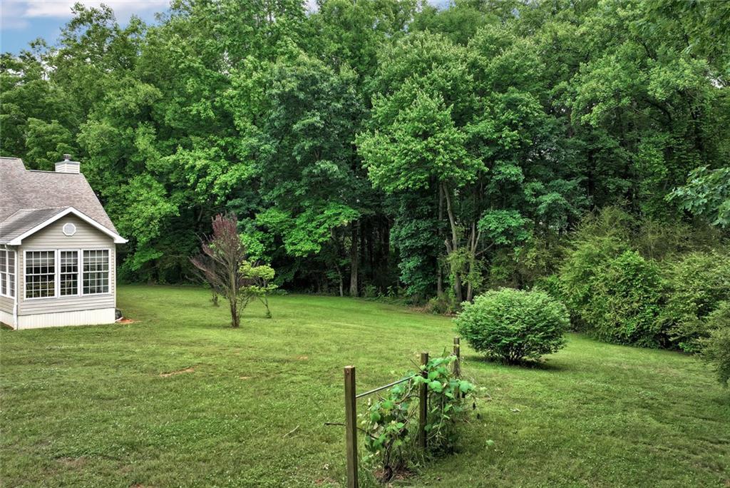 1044 Lothridge Road Cleveland, GA 30528 - Photo 36 of 40 a backyard of a house with lots of green space