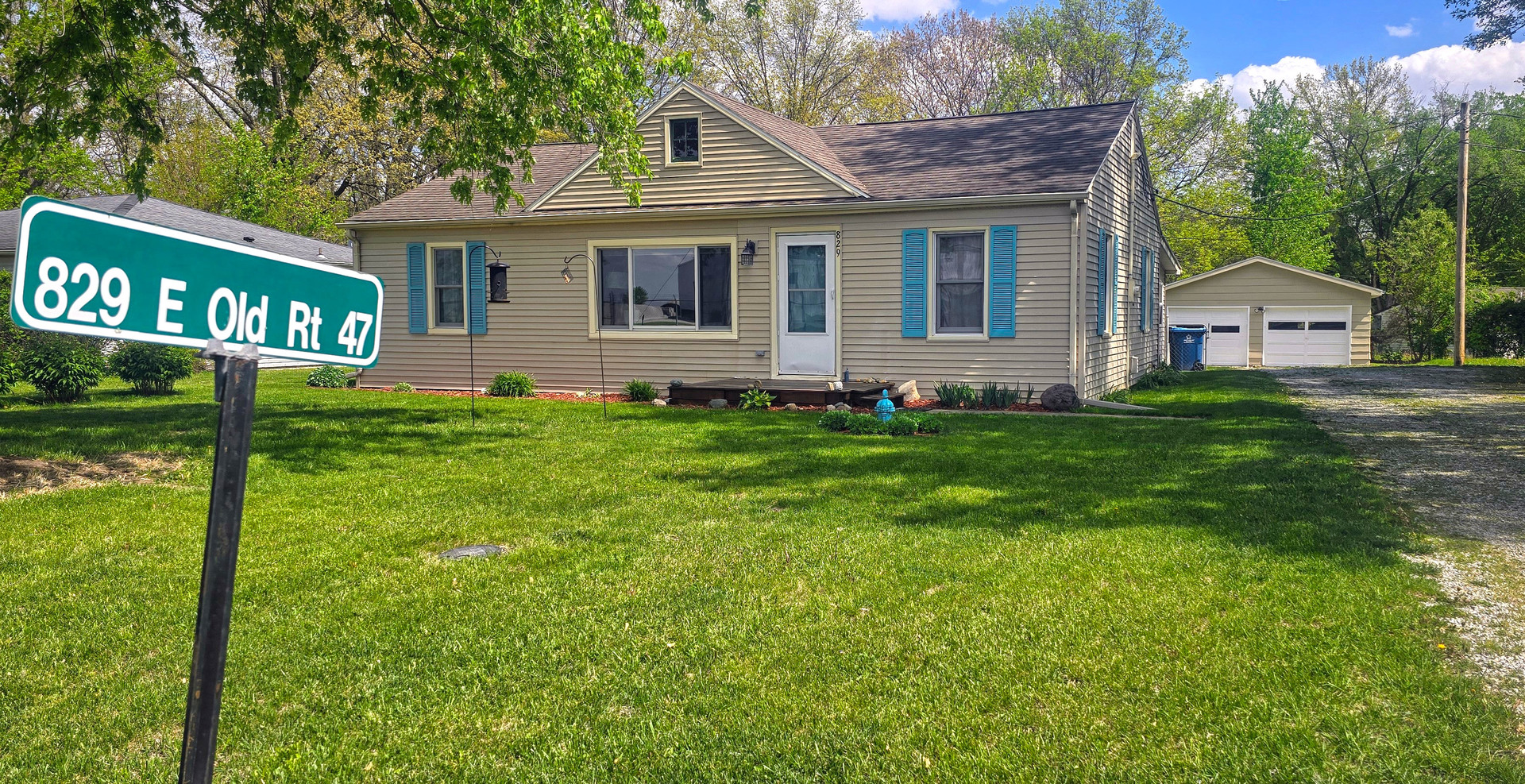 829 East Old Rte 47 Monticello, IL 61856 - Photo 1 of 16 a view of a house with backyard and trees