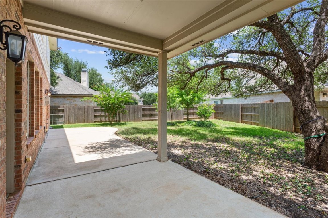 102 Country View Way Cedar Park, TX 78613 - Photo 33 of 38 Fenced backyard with a patio