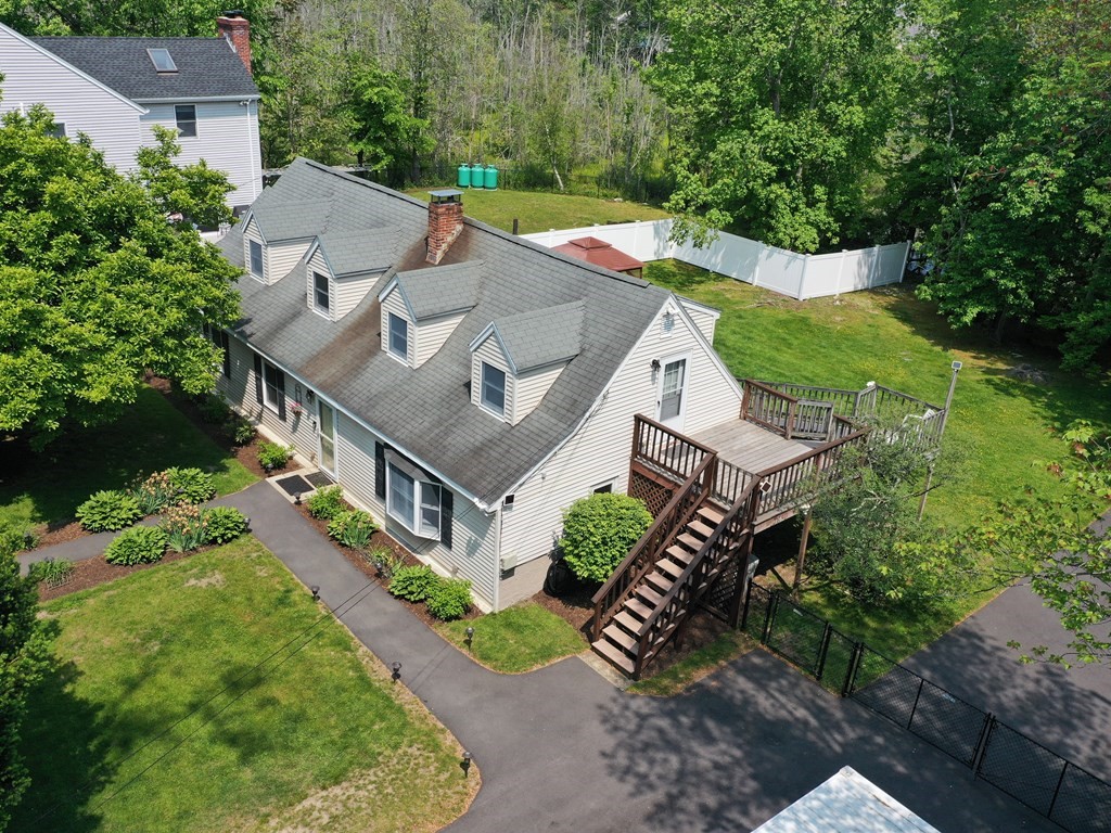 54 Carlin Road Waltham, MA 02451 - Photo 38 of 41 an aerial view of a house with a garden