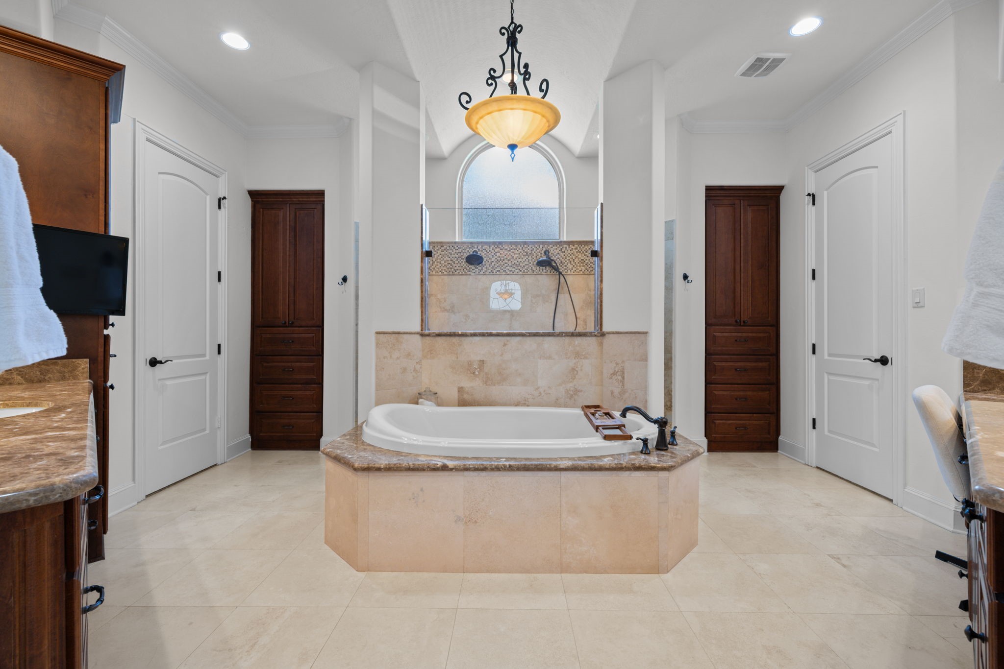 58 Shadow Creek Ridge Drive Spring, TX 77389 - Photo 29 of 49 Spa-like primary bath with soaking tub, double shower, separate counters and his & hers closets!