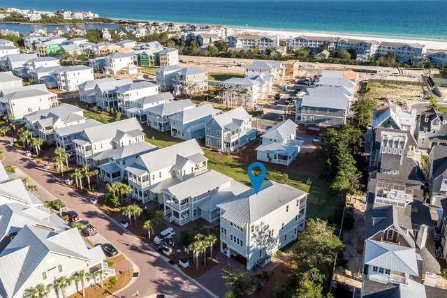 an aerial view of a city