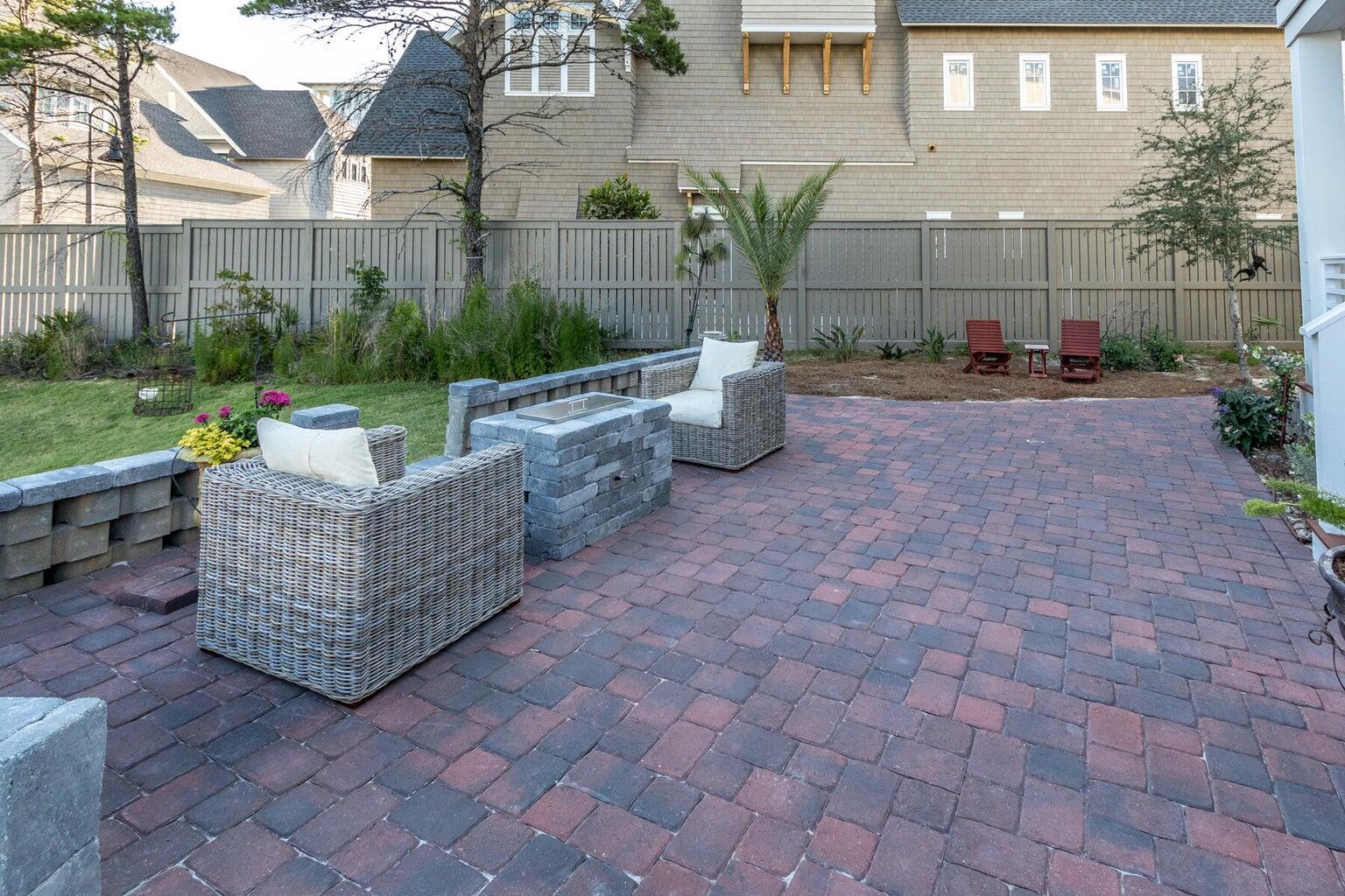 4 Clipper Street, Unit 1 Inlet Beach, FL 32461 - Photo 28 of 32 a view of a patio with couches and a fire pit