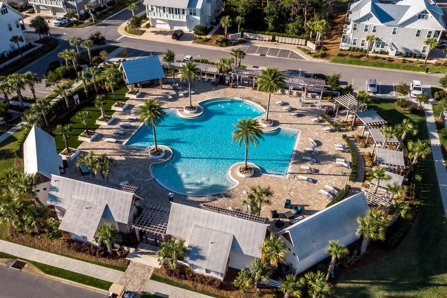 4 Clipper Street, Unit 1 Inlet Beach, FL 32461 - Photo 31 of 32 an aerial view of a houses with yard