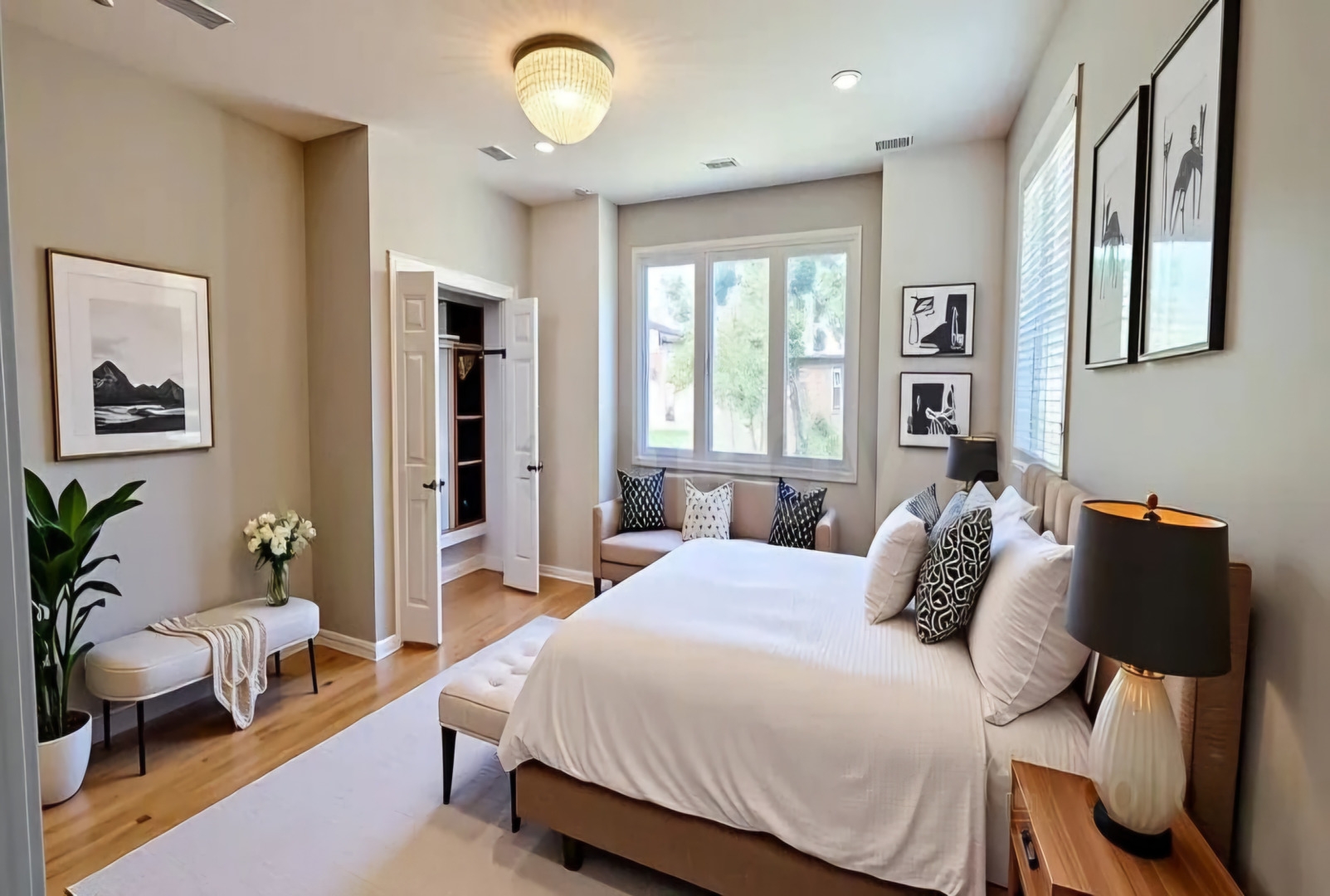 701 Oakton Street Park Ridge, IL 60068 - Photo 20 of 59 a bedroom with a bed and wooden floor
