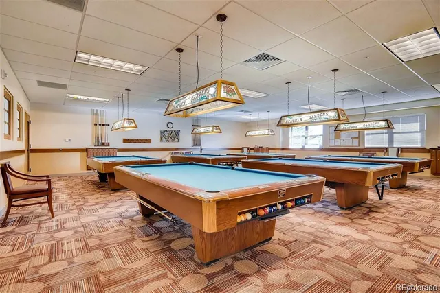 a view of a park with a slide