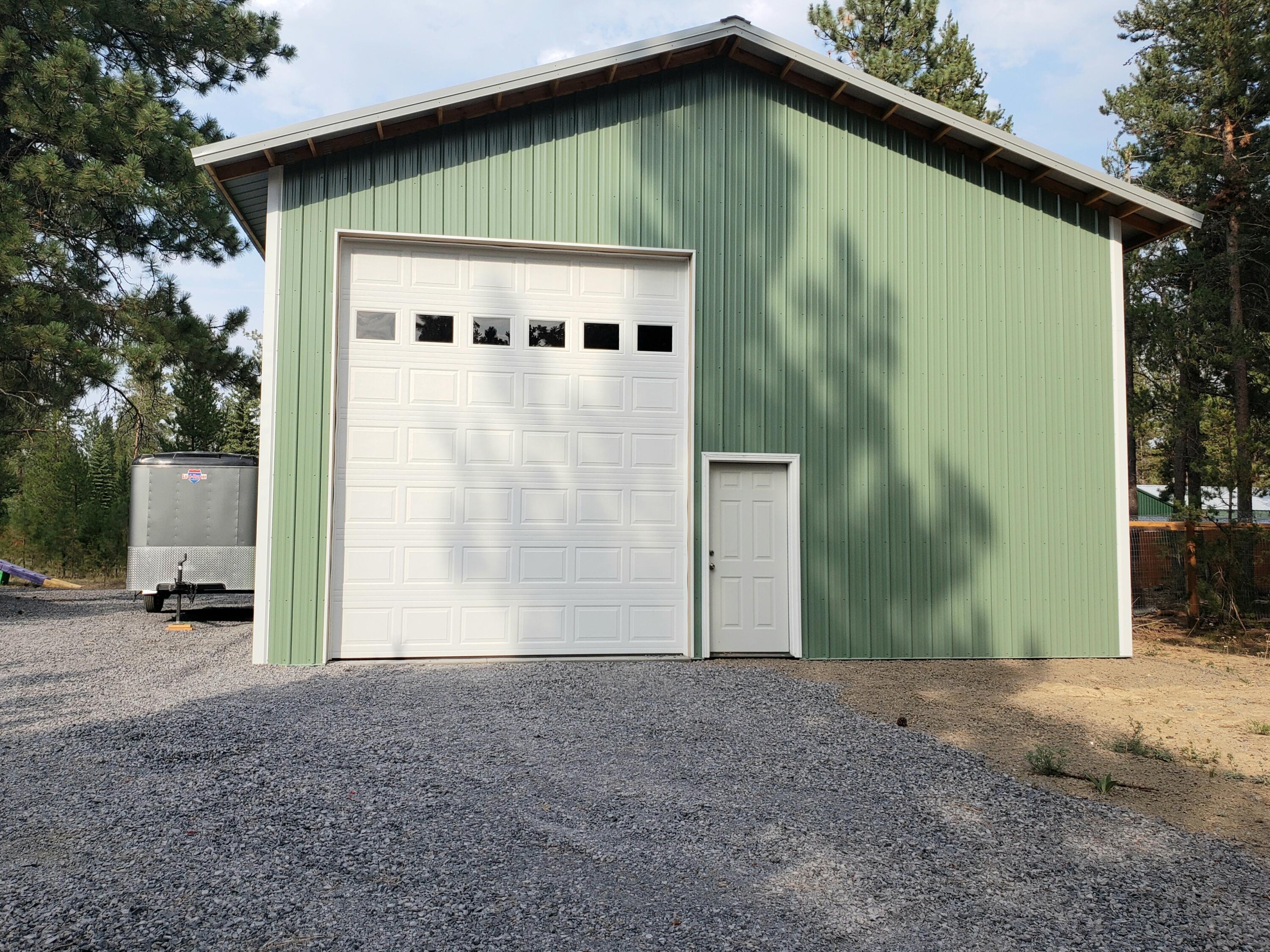 Large covered garage & shop