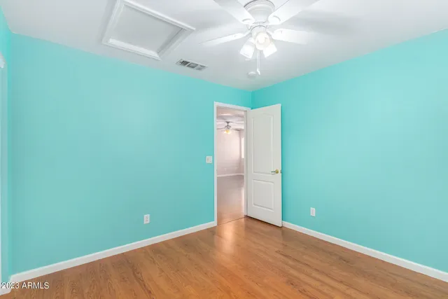 an empty room with a window