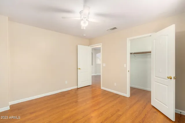 an empty room with a window