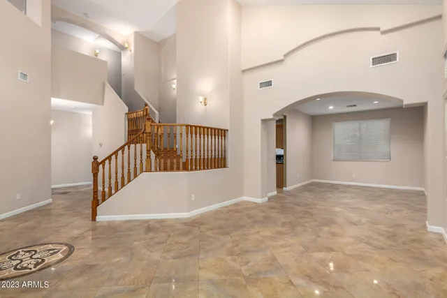 a view of an entryway with staircase