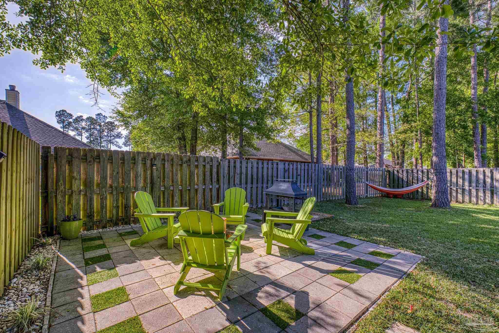 5981 Dunridge Drive Pace, FL 32571 - Photo 32 of 39 a view of backyard with seating area and green space