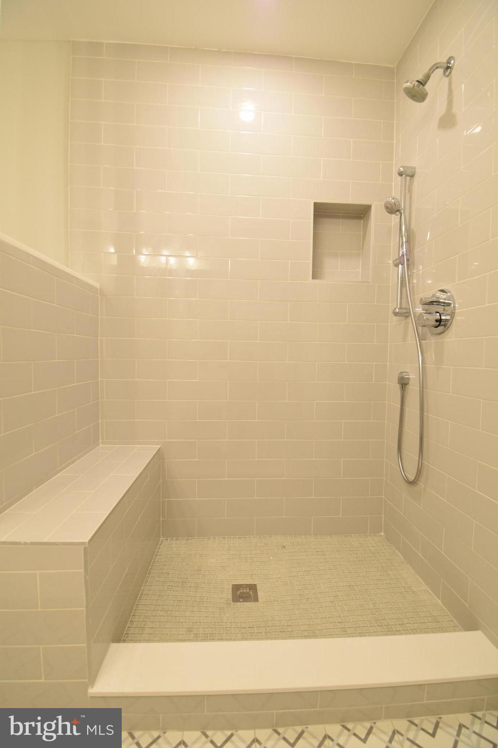 516 Pafel Road Annapolis, MD 21401 - Photo 21 of 30 Large walk in shower with glass tile floor