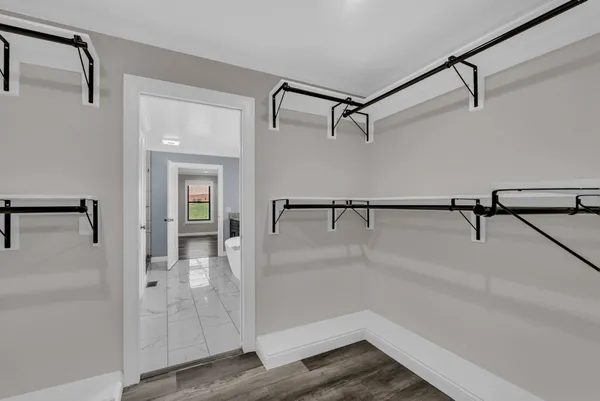 a view of a walk in closet