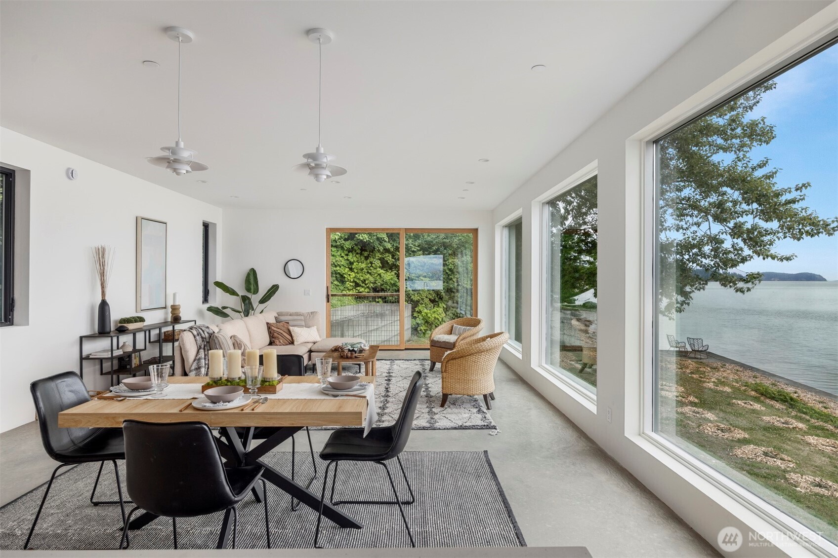4869 Mercer Road Bow, WA 98232 - Photo 6 of 34 a view of a dining room with furniture window and outside view