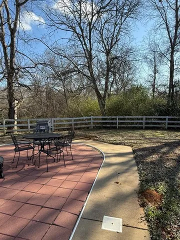 a view of outdoor space with seating