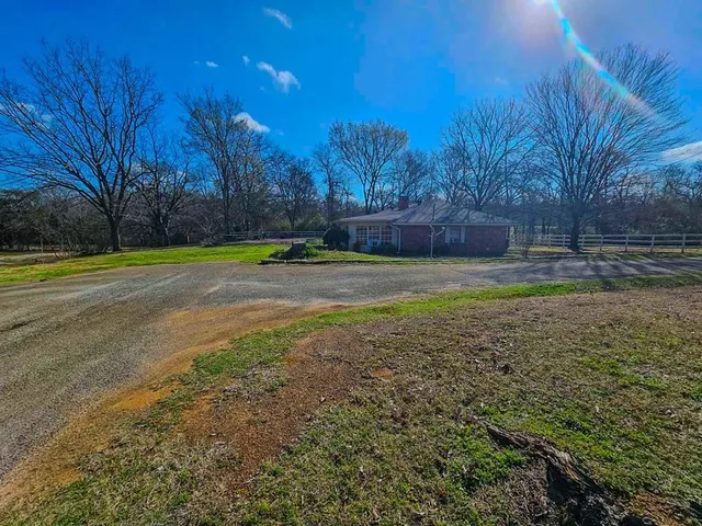 a view of a backyard