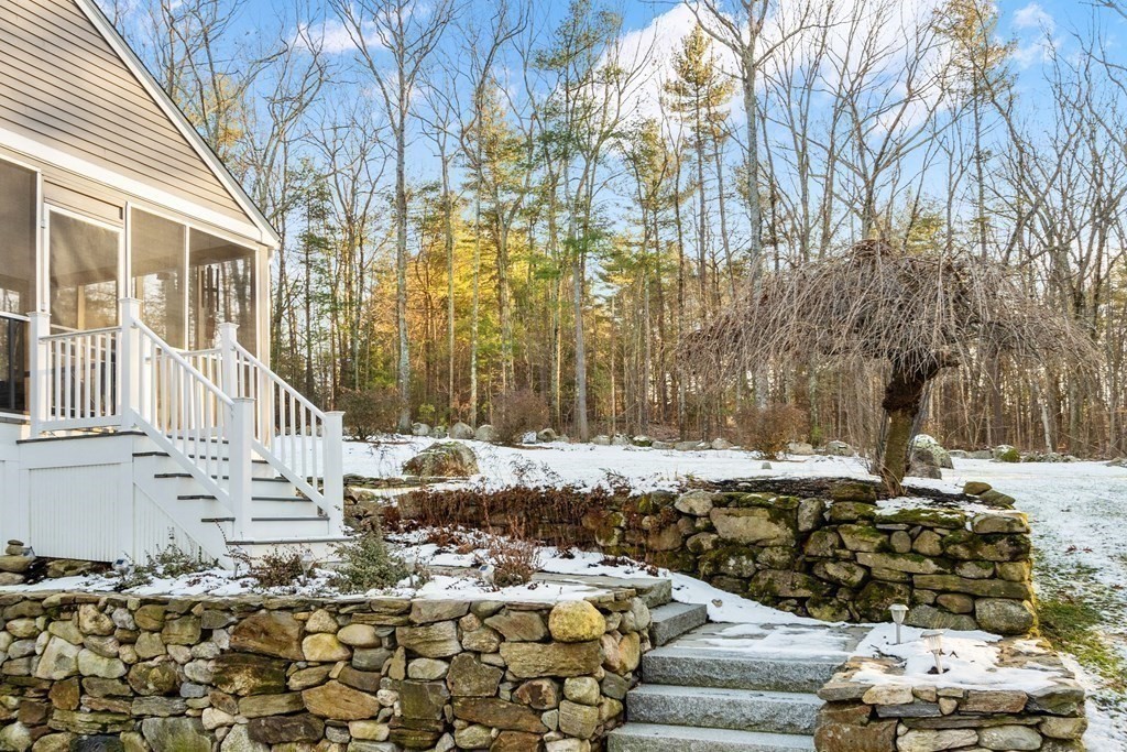 420 Old Harvard Road Boxborough, MA 01719 - Photo 32 of 37 a view of a house with a snow on the road
