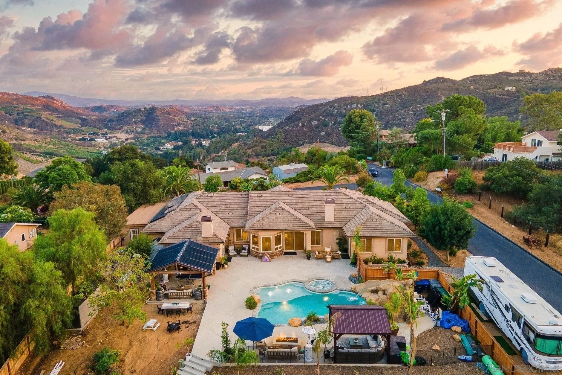 11130 Boulder Pass Escondido, CA 92026 - Photo 2 of 55 an aerial view of houses with a street