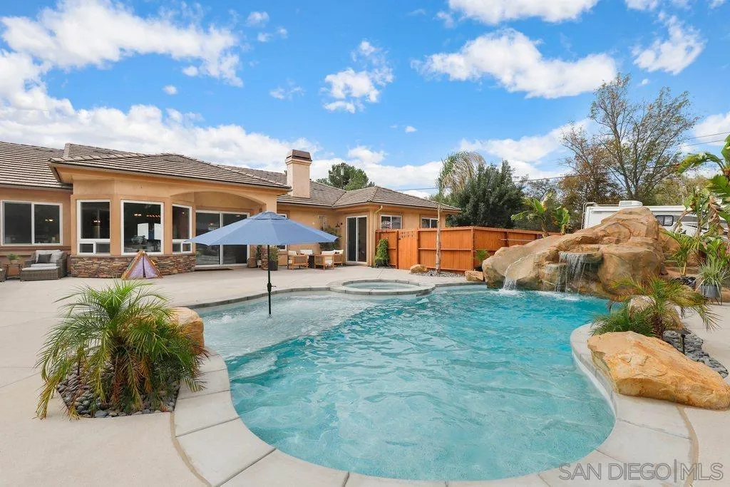 11130 Boulder Pass Escondido, CA 92026 - Photo 41 of 55 a view of a swimming pool with a patio