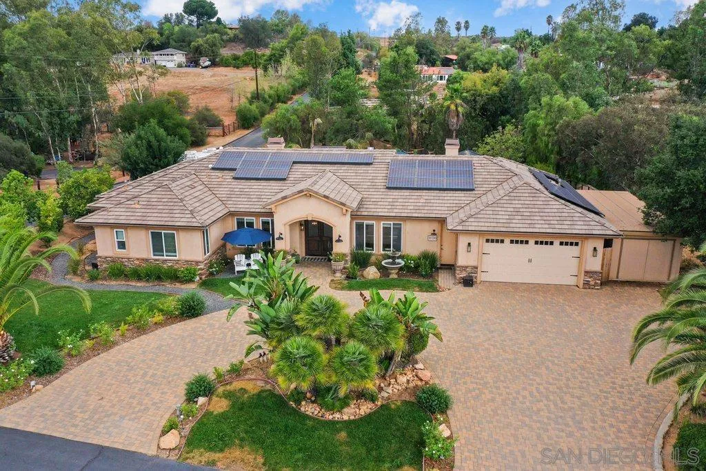 11130 Boulder Pass Escondido, CA 92026 - Photo 52 of 55 an aerial view of a house with yard and green space