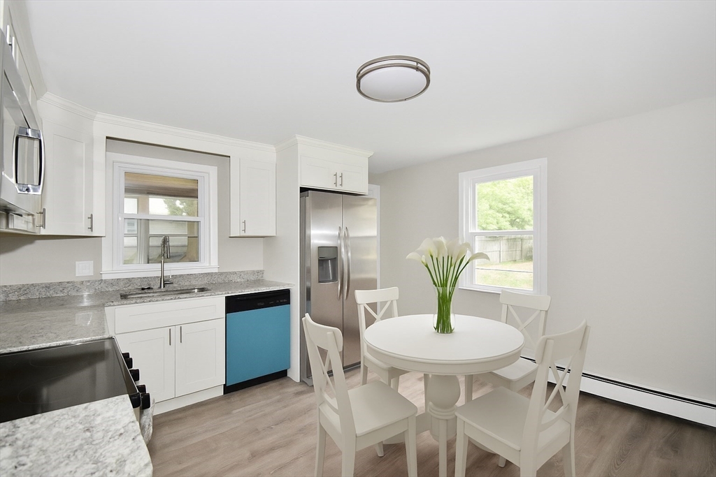 94 David Street Springfield, MA 01104 - Photo 6 of 39 a kitchen with stainless steel appliances a dining table chairs and window