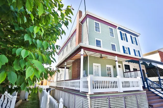 a front view of a house with balcony