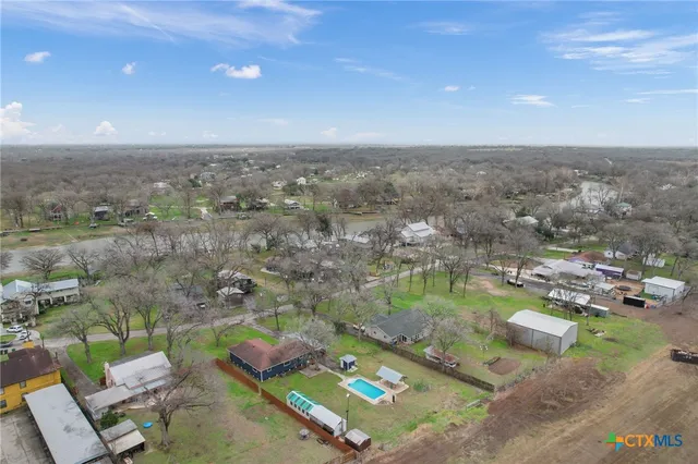 an aerial view of multiple house