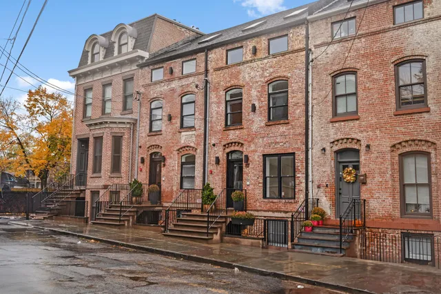 an aerial view of multiple house