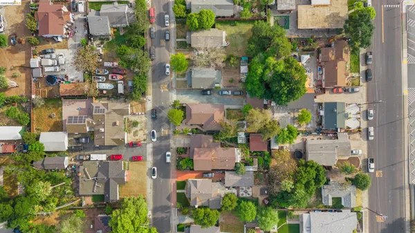 an aerial view of residential house with outdoor space