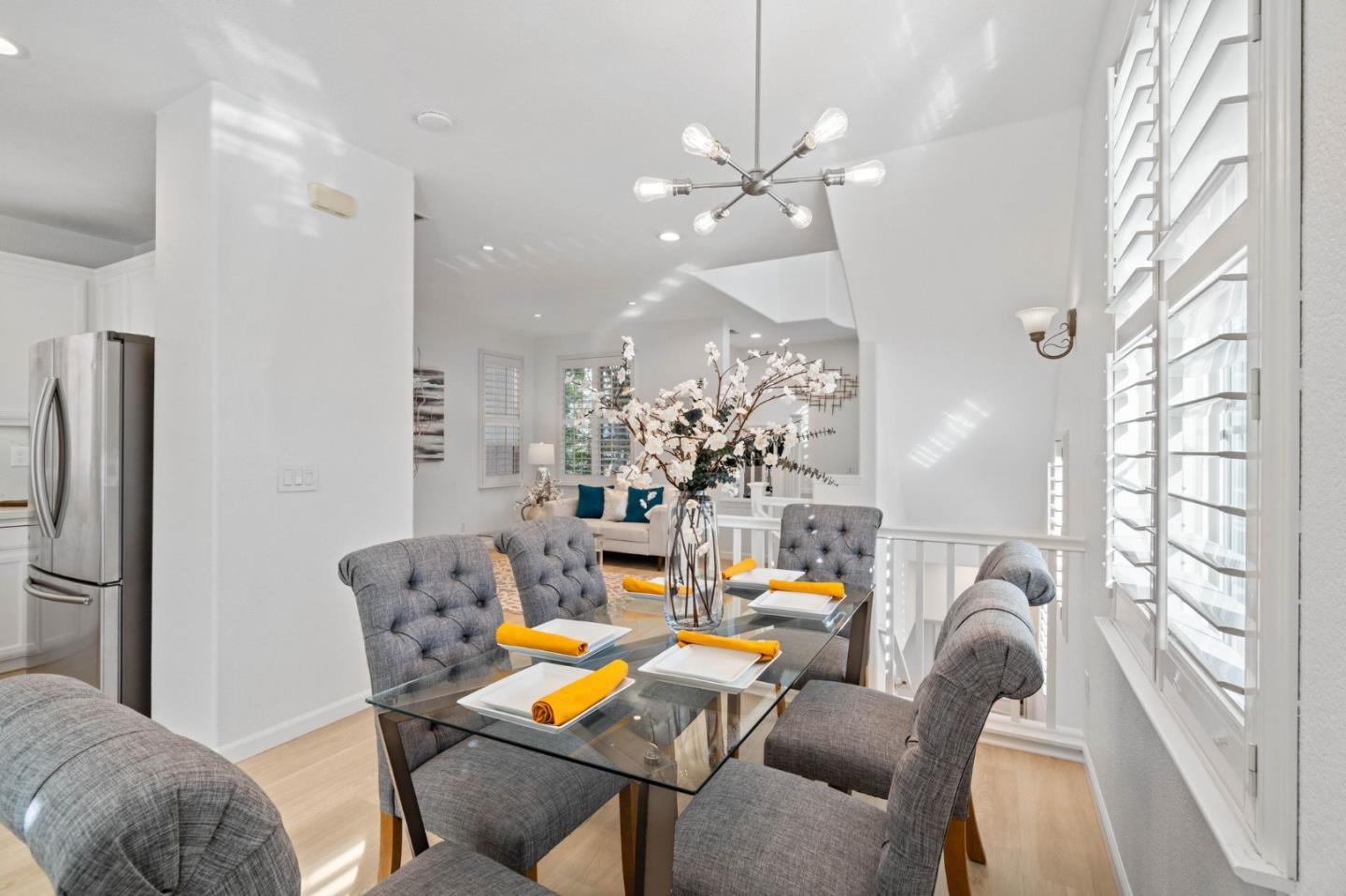 4203 Tobin Circle Santa Clara, CA 95054 - Photo 15 of 51 a living room with furniture and a chandelier