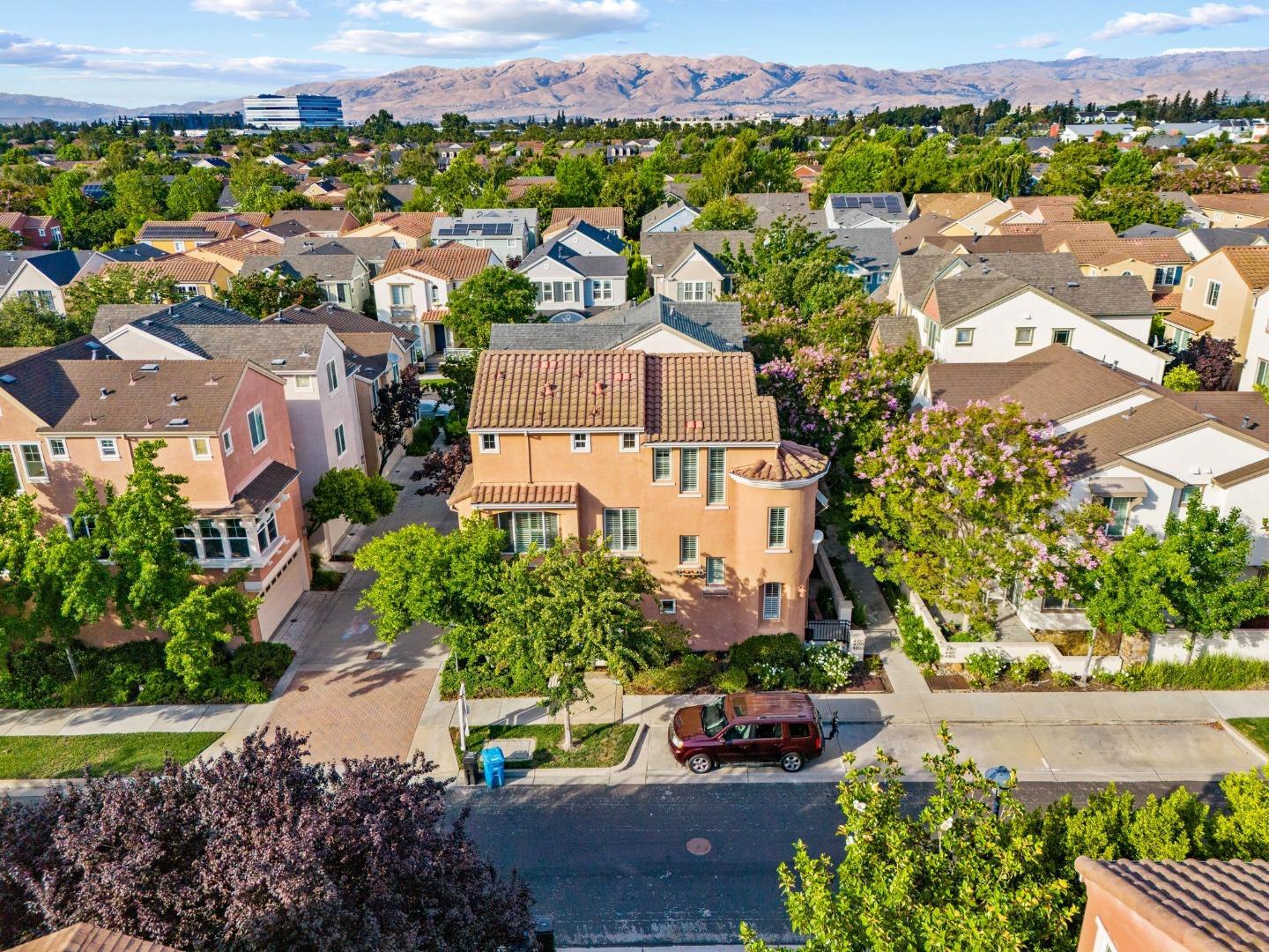 4203 Tobin Circle Santa Clara, CA 95054 - Photo 45 of 51 an aerial view of a city with lots of residential buildings and mountain view in back