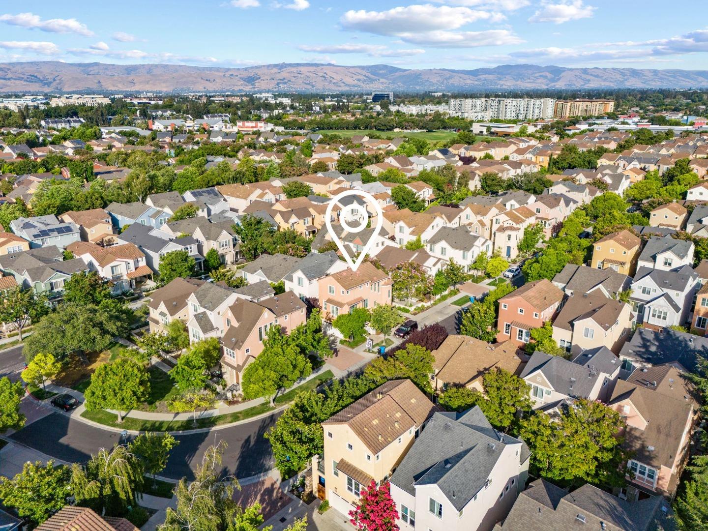 4203 Tobin Circle Santa Clara, CA 95054 - Photo 49 of 51 an aerial view of residential houses with outdoor space and trees