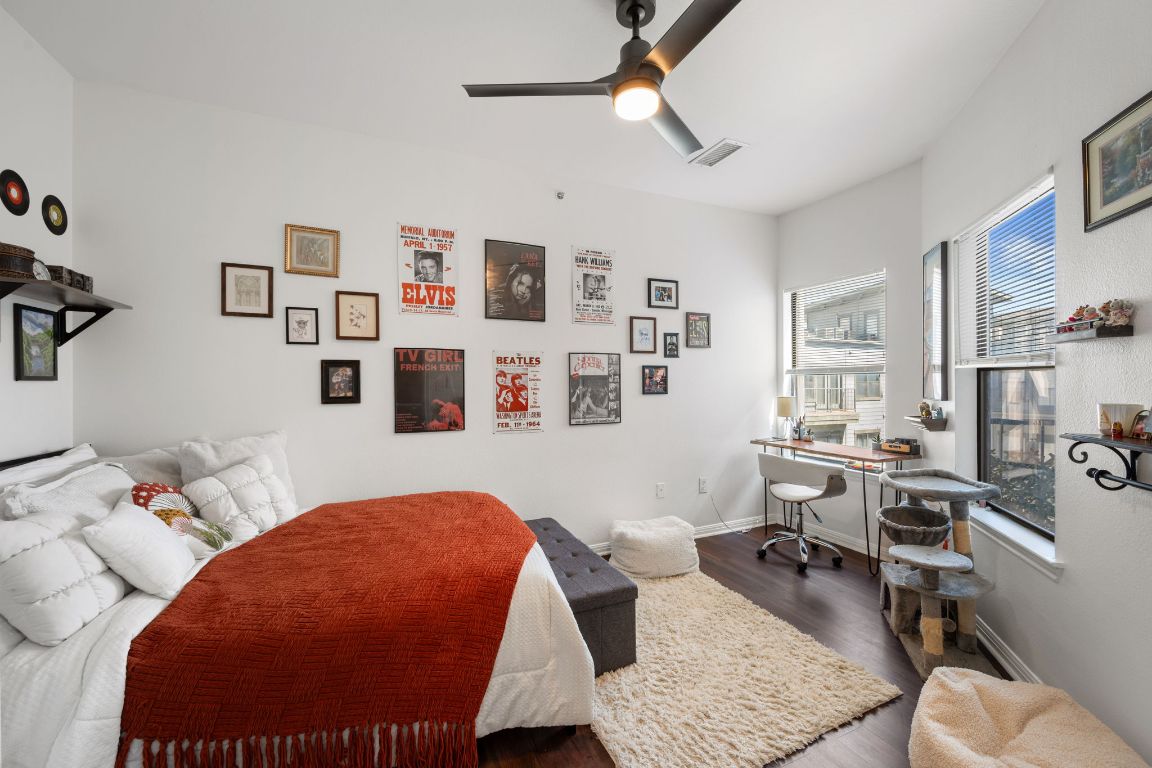 2502 Leon Street, Unit 511 Austin, TX 78705 - Photo 12 of 27 a living room with furniture and view of kitchen