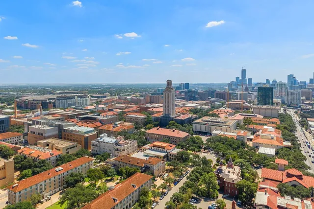 an aerial view of a city