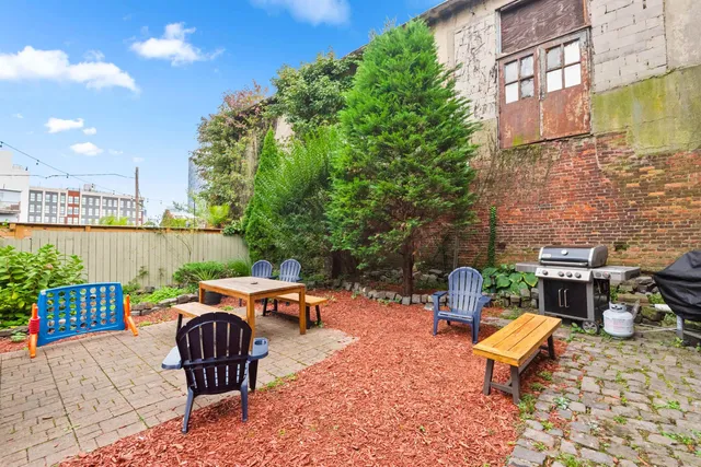 a view of outdoor space with seating area