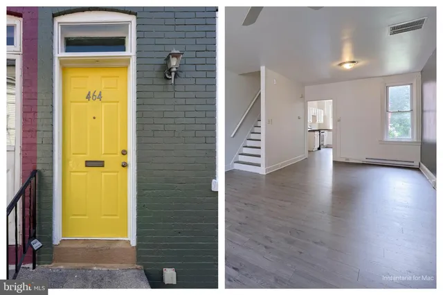 a view of an entryway door with wooden floor