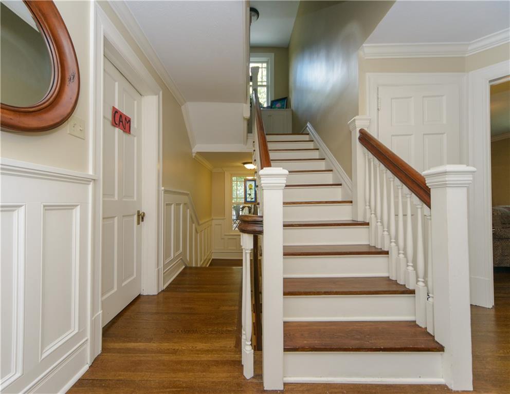 403 Quaker Road Sewickley, PA 15143 - Photo 19 of 24 a view of a hallway with wooden floor and entryway
