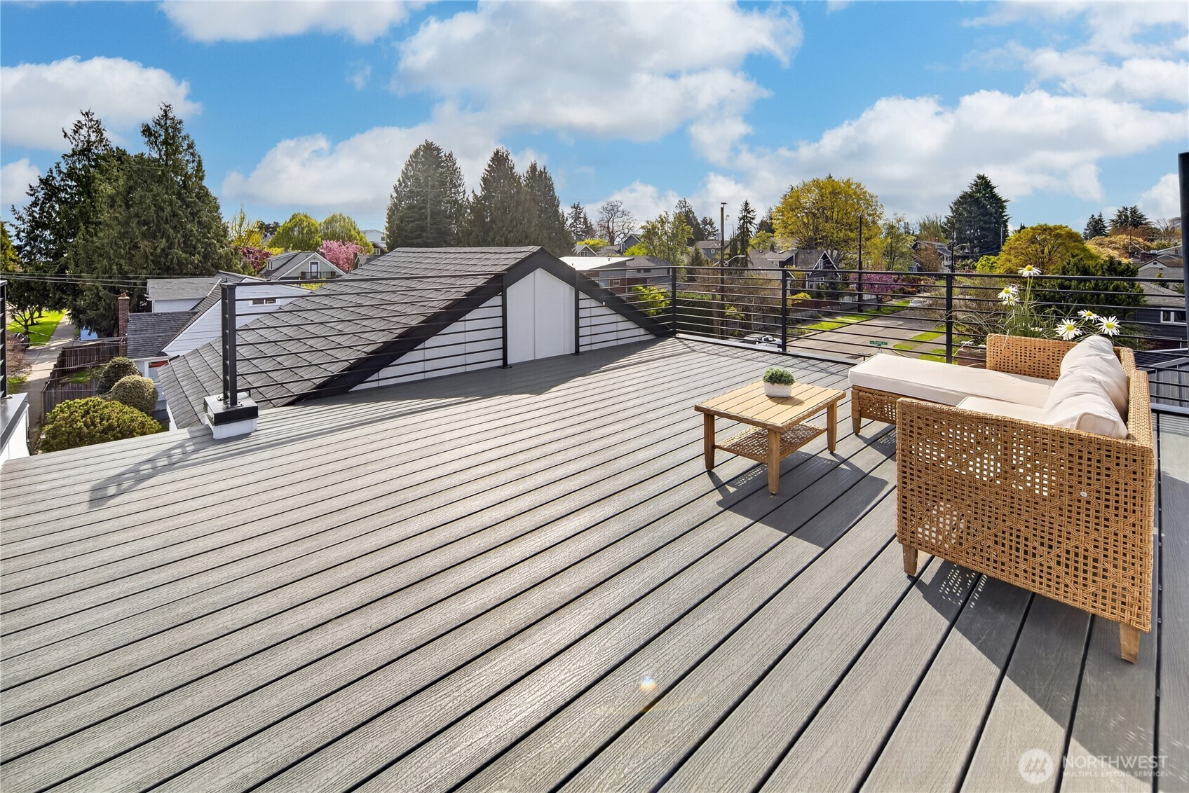 2931 39th Avenue Southwest Seattle, WA 98116 - Photo 32 of 40 a view of a terrace with seating space