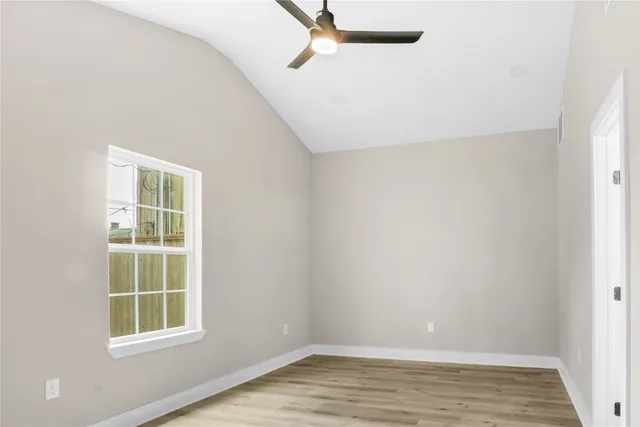 an empty room with a window