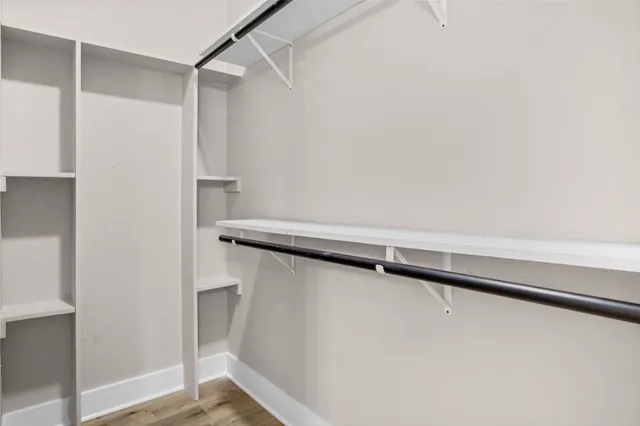 a close view of closet