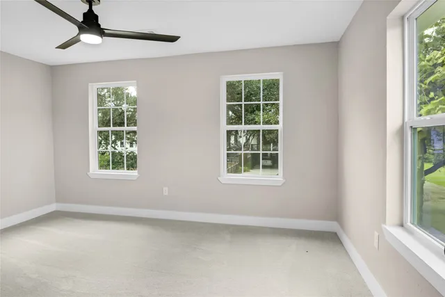 an empty room with a window