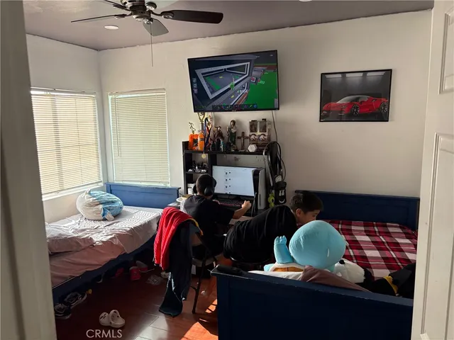 a room with furniture and screen